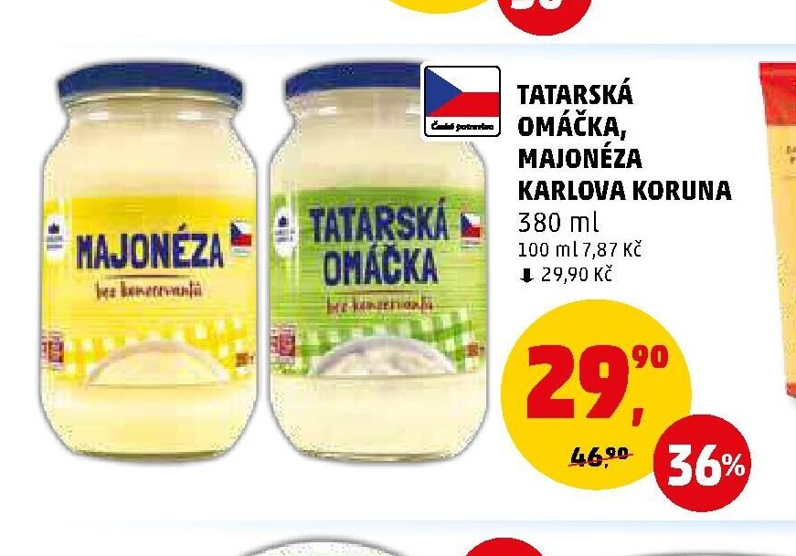 Tatarská omáčka, Majonéza Karlova Koruna