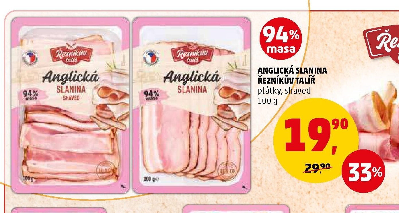 ANGLICKÁ SLANINA ŘEZNÍKŮV TALÍŘ