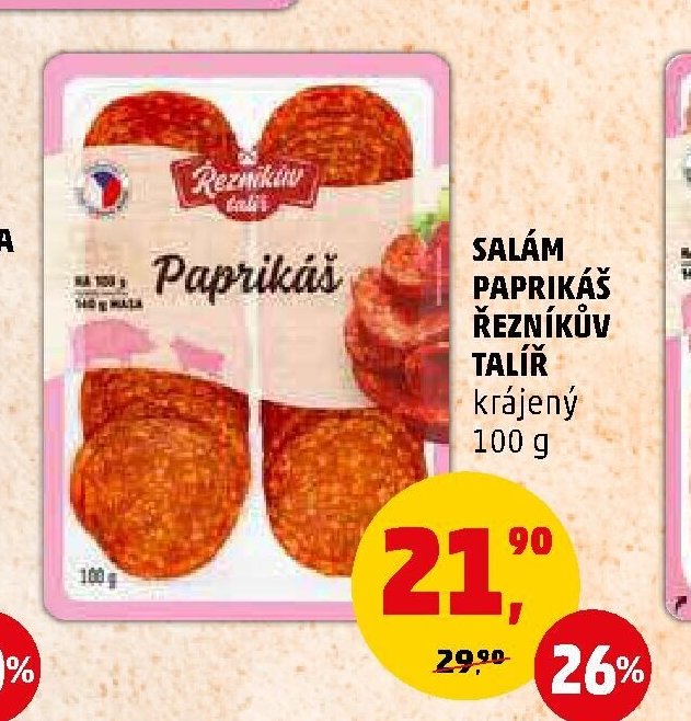 SALÁM PAPRIKÁŠ ŘEZNÍKŮV TALÍŘ