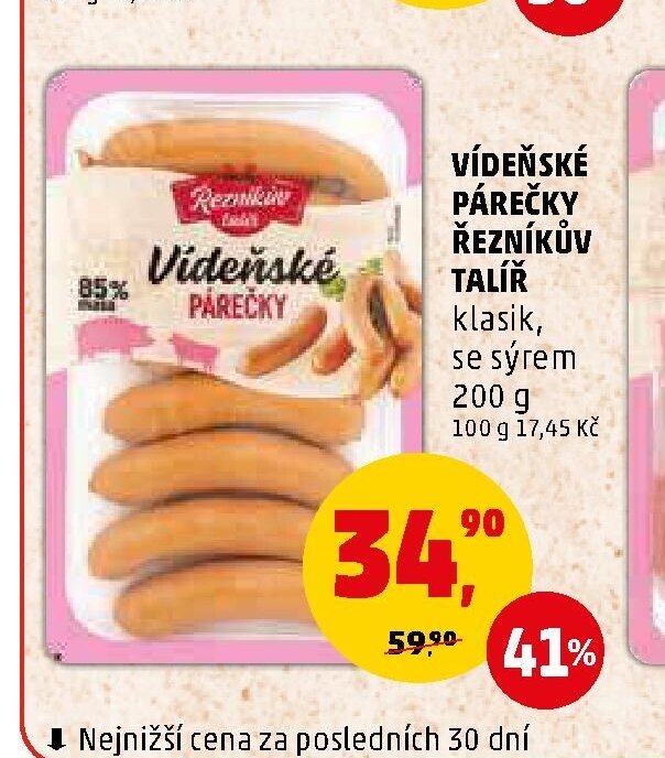 VÍDEŇSKÉ PÁREČKY ŘEZNÍKŮV TALÍŘ
