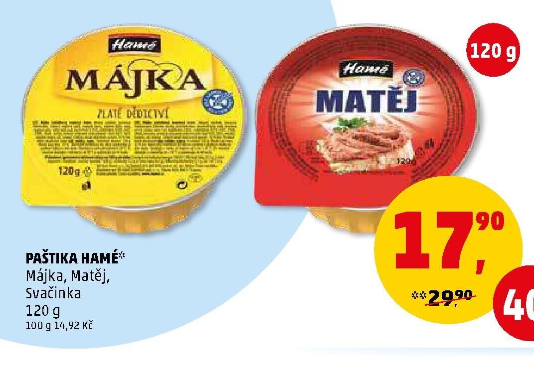 PAŠTIKA HAMÉ Májka, Matěj, Svačinka 120 g