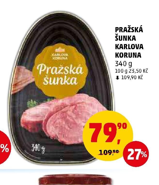 PRAŽSKÁ ŠUNKA KARLOVA KORUNA 340 g