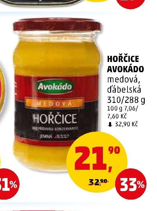 HOŘČICE AVOKÁDO medová, d'ábelská 310/288 g