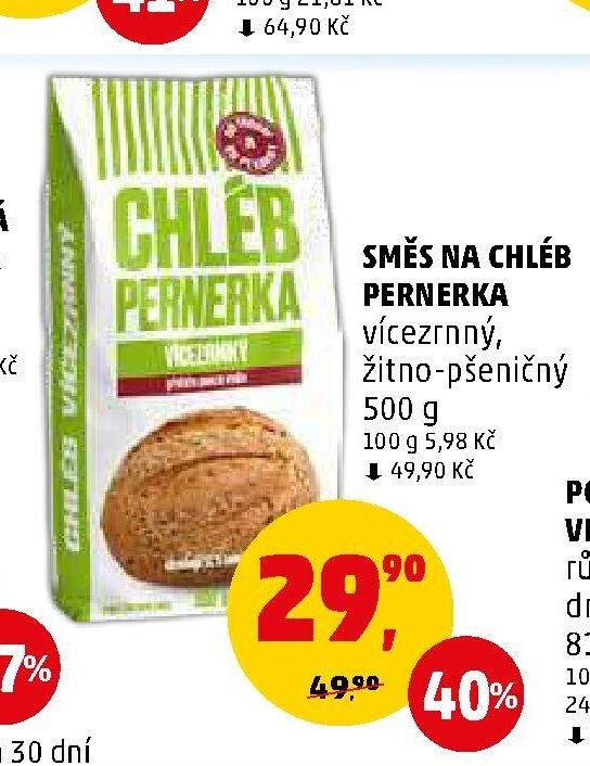 SMĚS NA CHLÉB PERNERKA vícezrnný, žitno-pšeničný 500 g