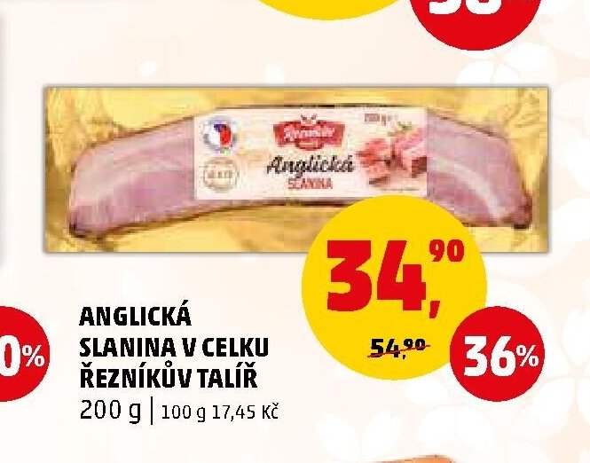 ANGLICKÁ SLANINA V CELKU ŘEZNÍKŮV TALÍŘ