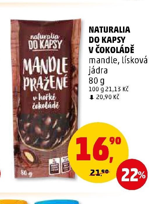 NATURALIA DO KAPSY V ČOKOLÁDĚ