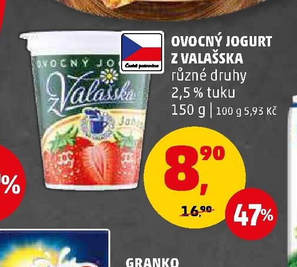 Ovocný jogurt z Valašska