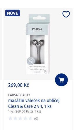 PARSA BEAUTY masážní váleček na obličej Clean & Care 2 v 1, 1 ks