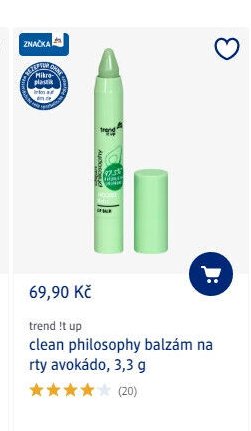 trend !t up clean philosophy balzám na rty avokádo, 3,3 g