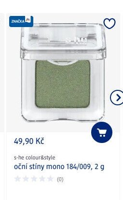 s-he colour&style oční stíny mono 184/009, 2 g