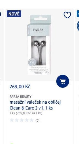PARSA BEAUTY masážní váleček na obličej Clean & Care 2 v 1, 1 ks