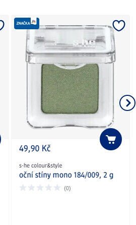 s-he colour&style oční stíny mono 184/009, 2 g