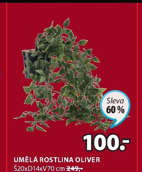 Umělá rostlina OLIVER