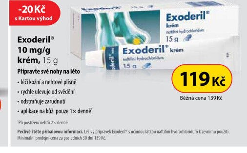 Exoderil 10 mg/g krém, 15 g
