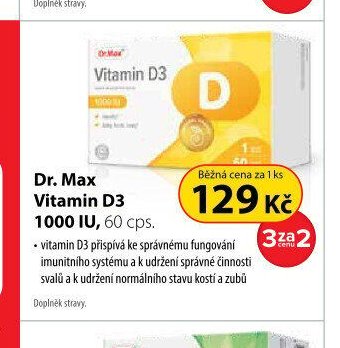 Dr. Max Vitamin D3 1000 IU, 60 cps.