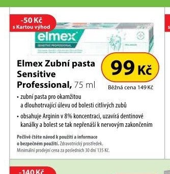 Elmex Zubní pasta Sensitive Professional, 75 ml