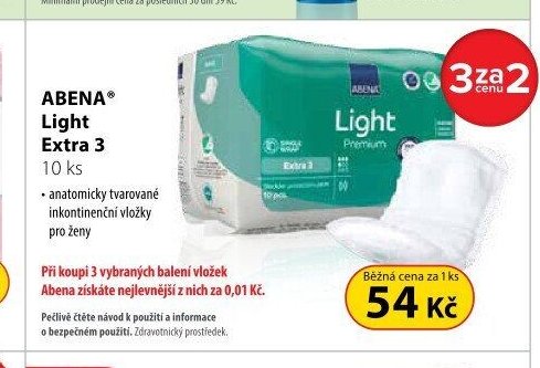 ABENA Light Extra 3, 10 ks