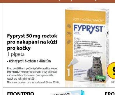 Fypryst 50 mg roztok pro nakapání na kůži pro kočky