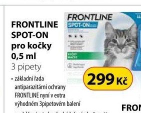 FRONTLINE SPOT-ON pro kočky 0,5 ml 3 pipety