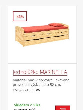 Jednolůžko MARINELLA