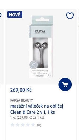 PARSA BEAUTY masážní váleček na obličej Clean & Care 2 v 1