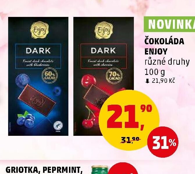 ČOKOLÁDA ENJOY různé druhy