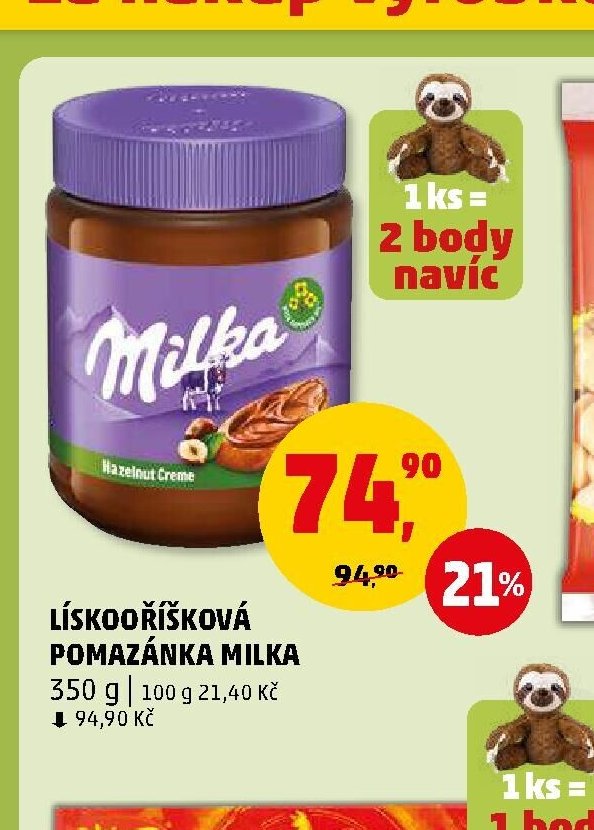 Lískooříšková pomazánka Milka