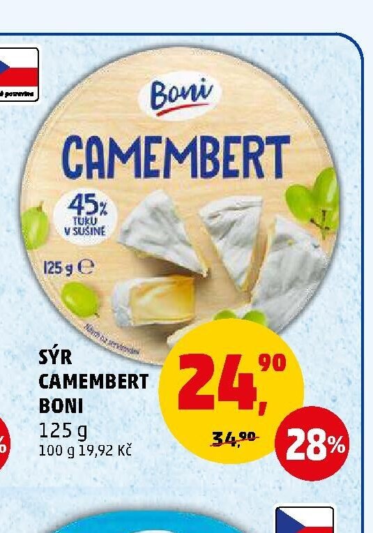 SÝR CAMEMBERT BONI 125 g