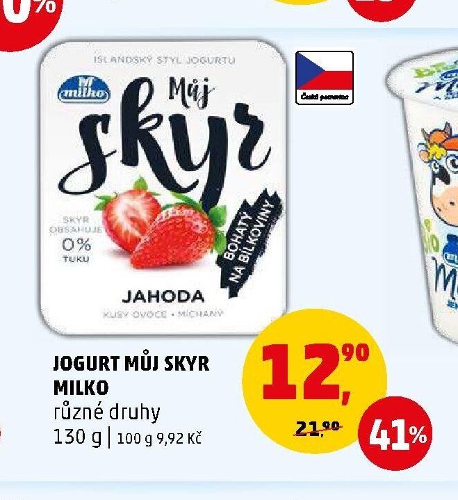 Jogurt Můj Skyr Milko různé druhy 130 g