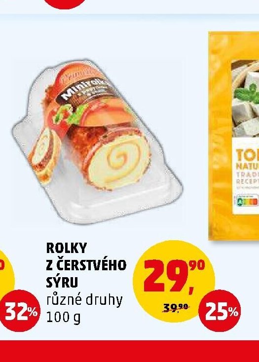 Rolky z čerstvého sýru různé druhy 100 g