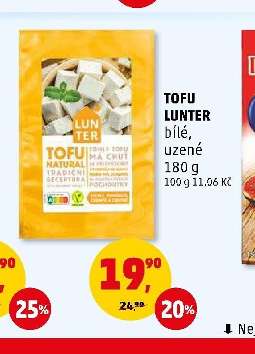 Tofu Lunter bílé, uzené 180 g