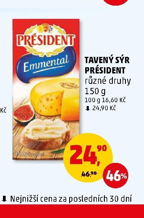 Tavený sýr Président různé druhy 150 g