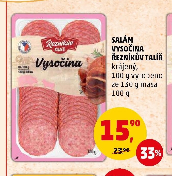 Salám Vysočina Řezníkův talíř