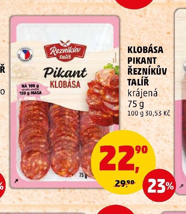 Klobása Pikant Řezníkův talíř