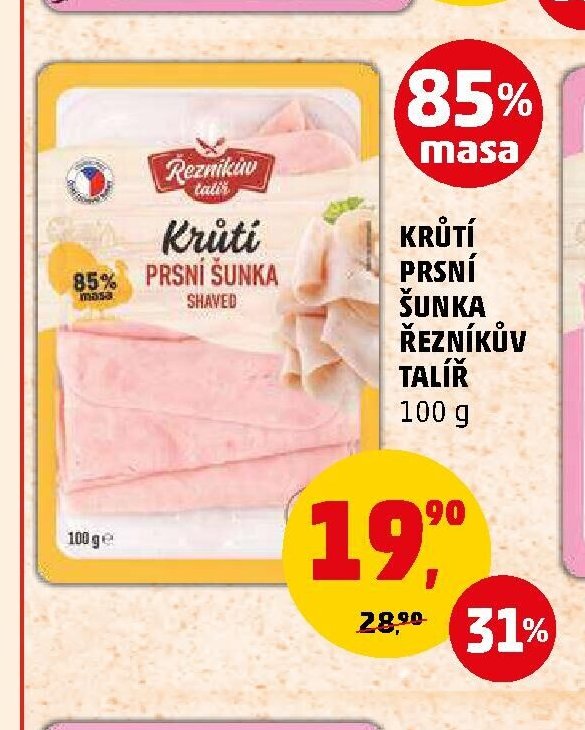 Krůtí prsní šunka Řezníkův talíř