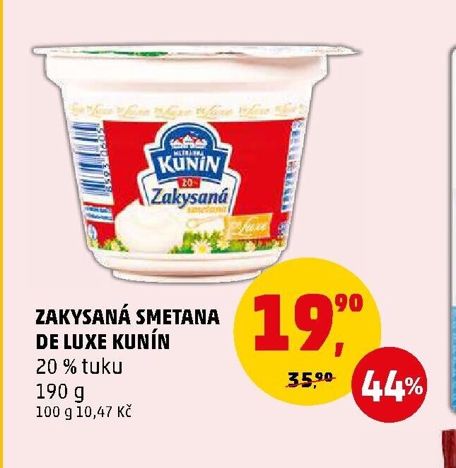 Zakysaná smetana de luxe Kunín