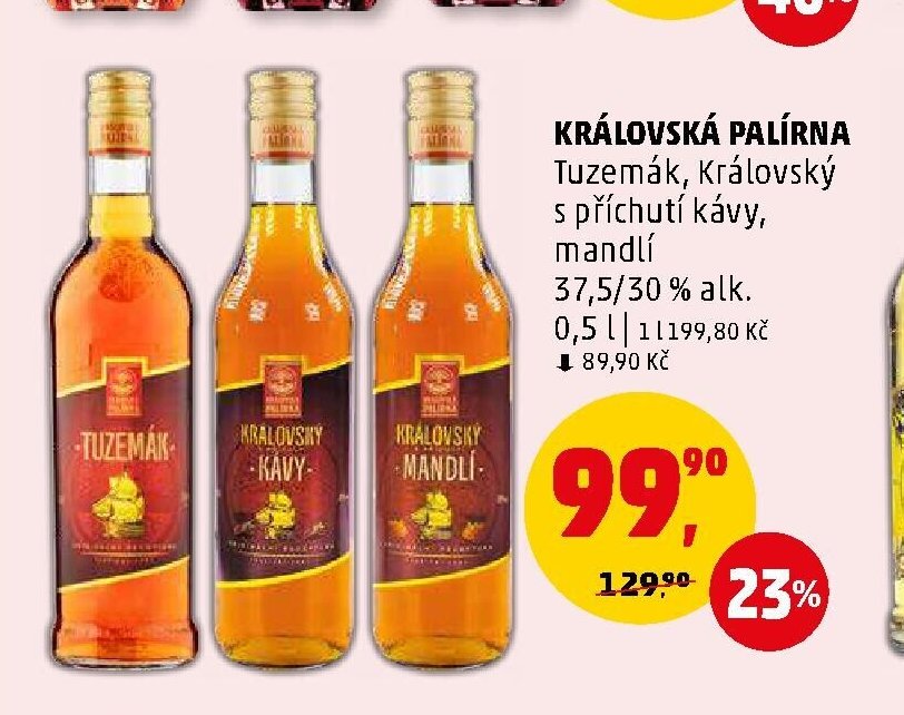 KRÁLOVSKÁ PALÍRNA Tuzemák, Královský s příchutí kávy, mandlí