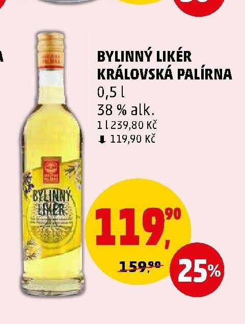 BYLINNÝ LIKÉR KRÁLOVSKÁ PALÍRNA