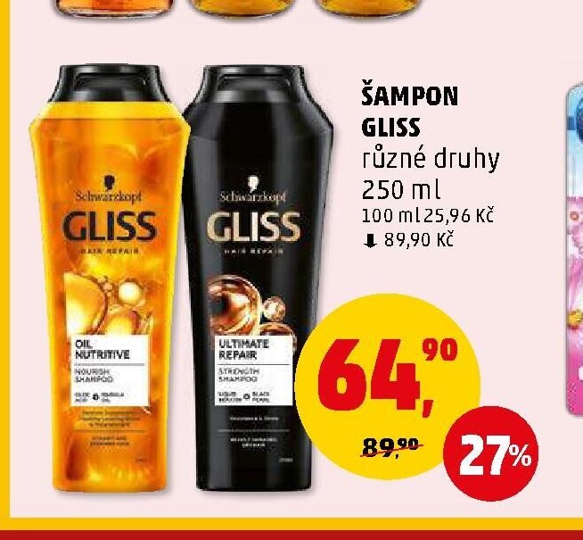 ŠAMPON GLISS různé druhy