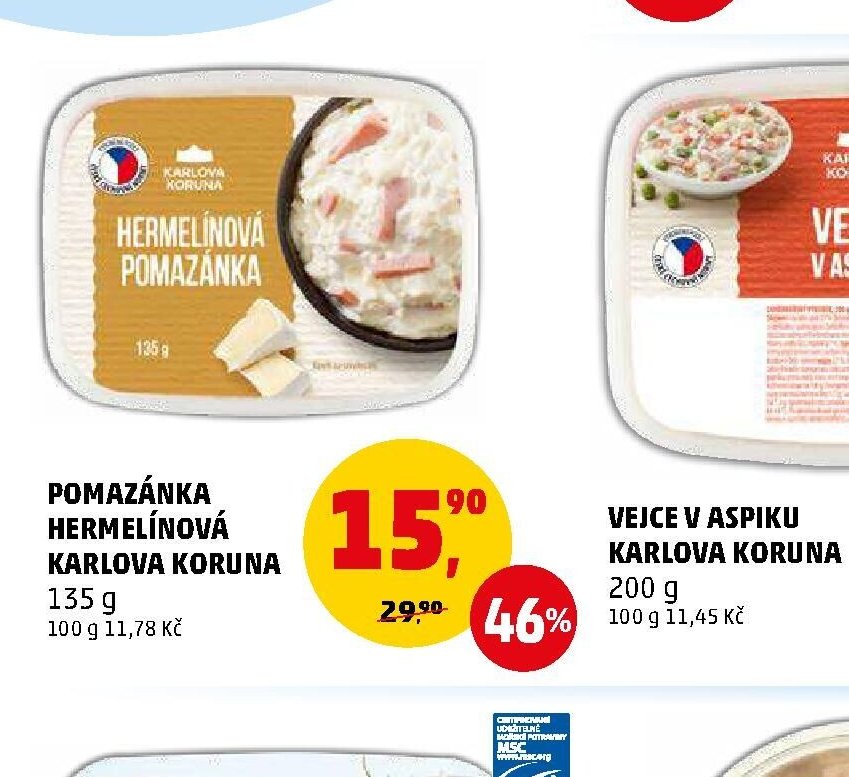 POMAZÁNKA HERMELÍNOVÁ KARLOVA KORUNA