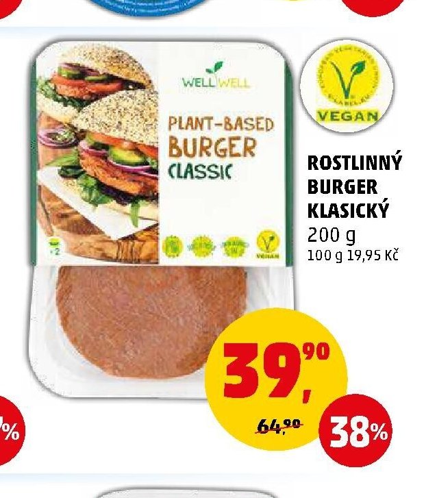 ROSTLINNÝ BURGER KLASICKÝ