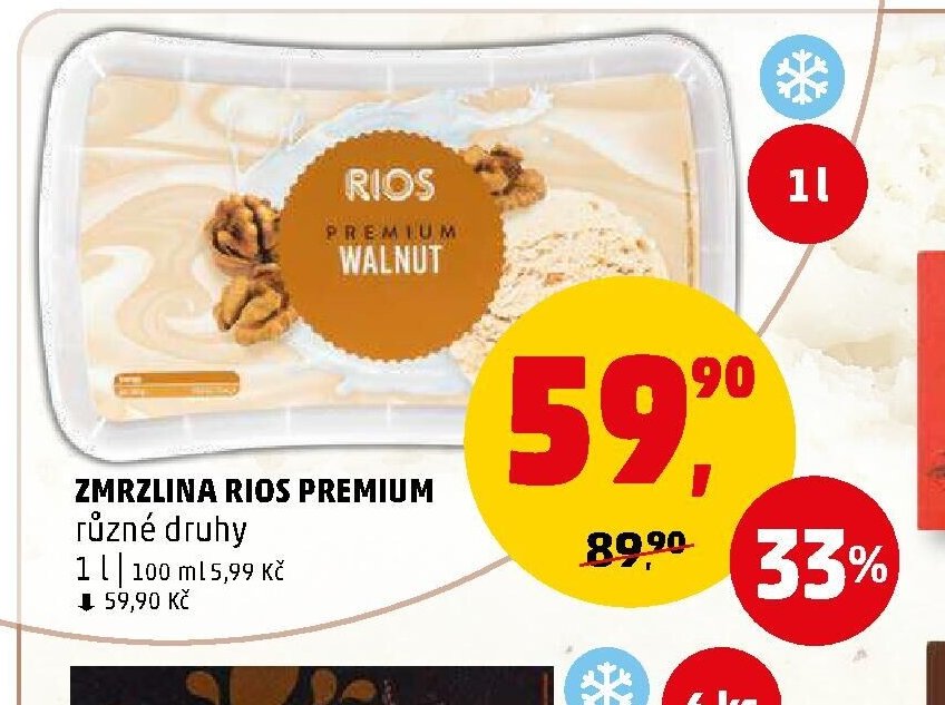 Zmrzlina Rios Premium různé druhy