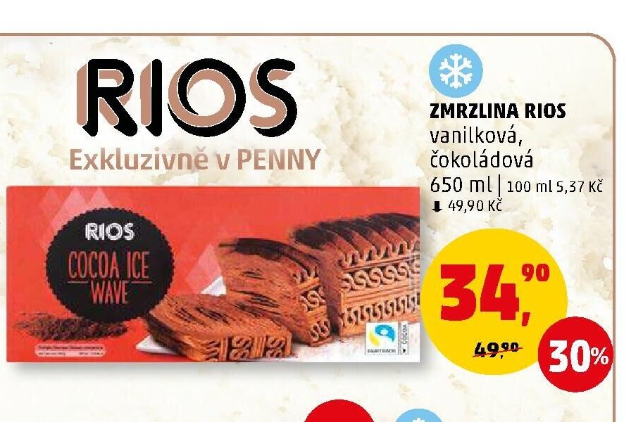 Zmrzlina Rios vanilková, čokoládová