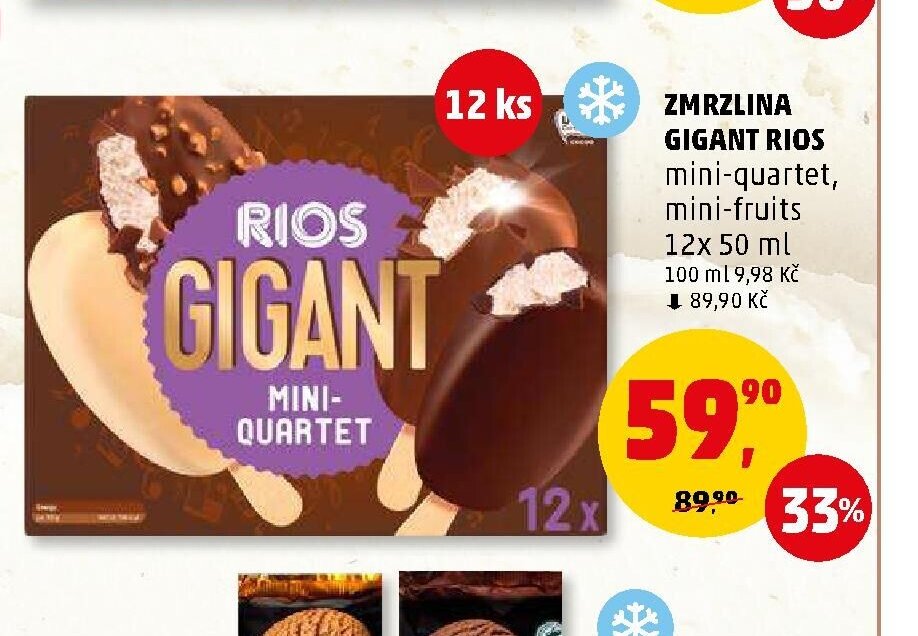Zmrzlina Gigant Rios mini-quartet, mini-fruits