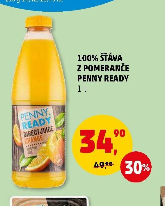 100% šťáva z pomeranče Penny Ready