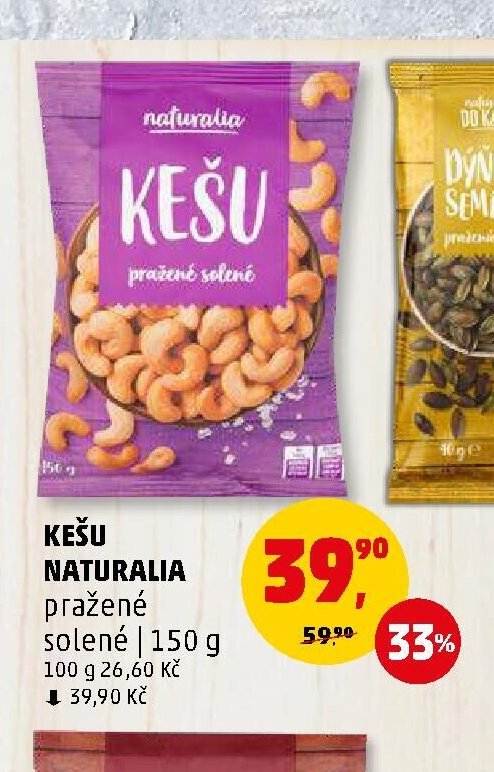 Kešu Naturalia pražené solené