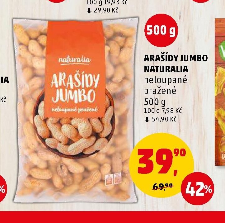 Arašídy jumbo Naturalia