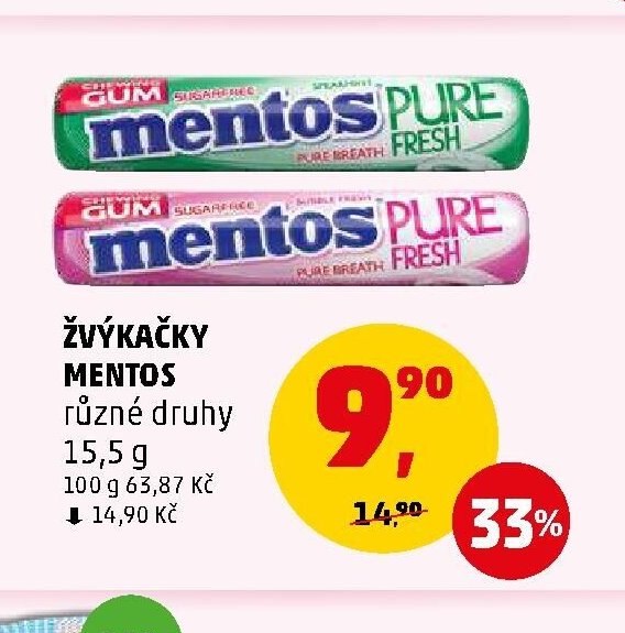 Žvýkačky Mentos