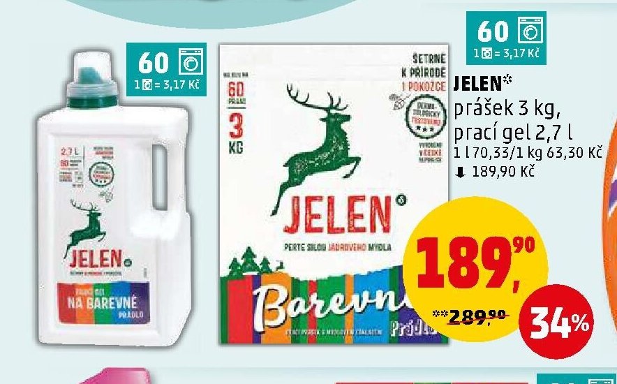 Jelen prací gel / prášek