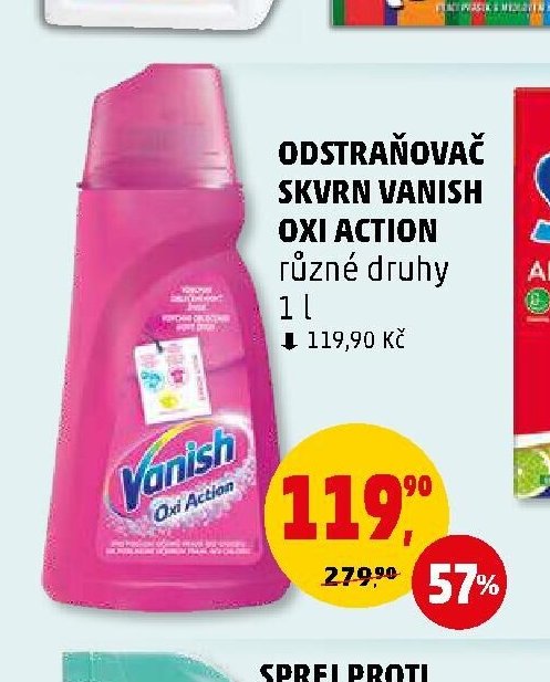 Odstraňovač skvrn Vanish Oxi Action